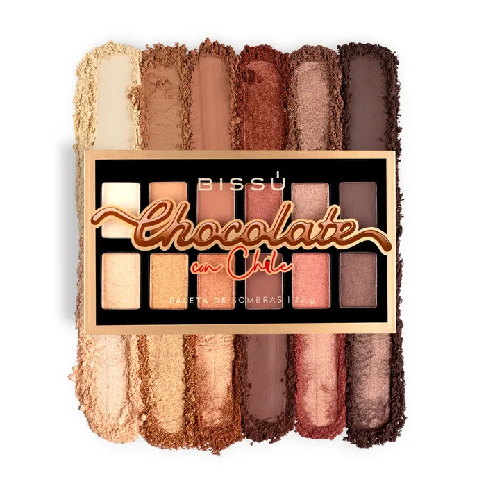 PALETA 12 SOMBRAS CHOCOLATE CON CHILE