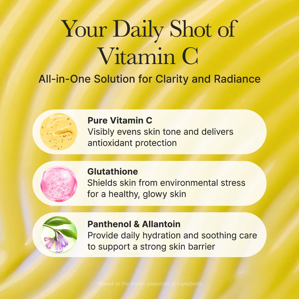 Vitamin C Booster Shot, Pure Vitamin C + Glutathione 1.01 fl oz