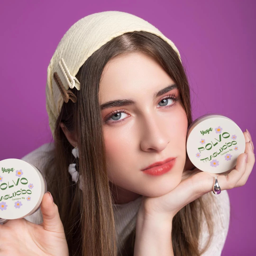 Polvo traslúcido textura sedosa con ingredientes naturales 16g
