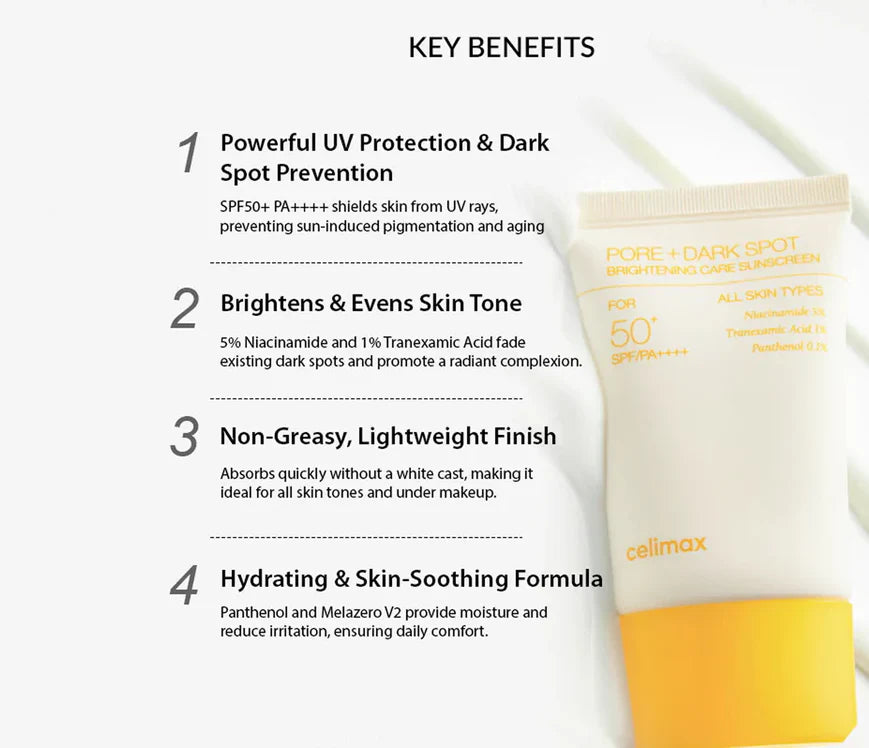 Pore+Dark Spot Brightening Care Sunscreen SPF 50+ PA ++++ 50 ML