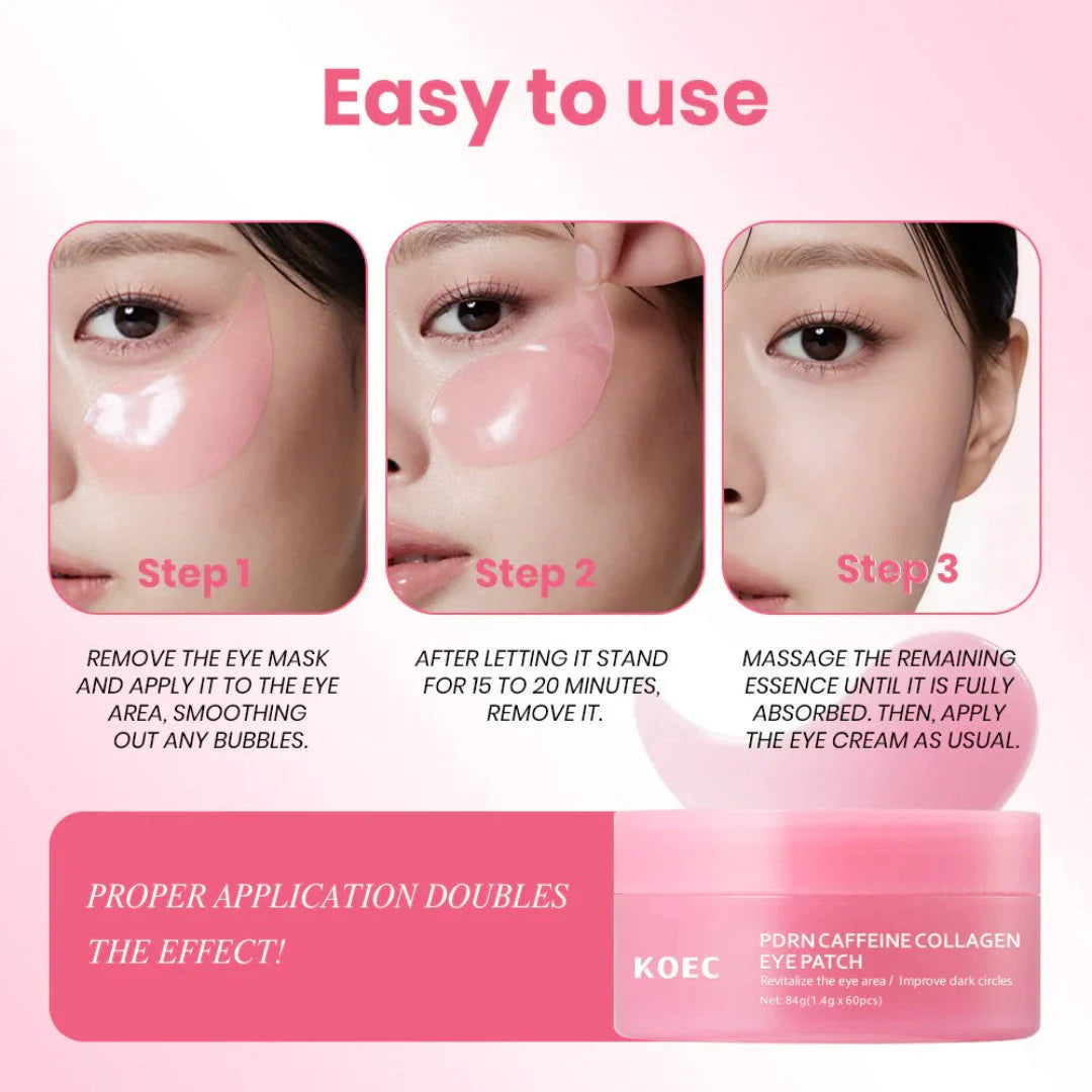PDRN Pink Caffeine Collagen Eye Patch 60 PCS